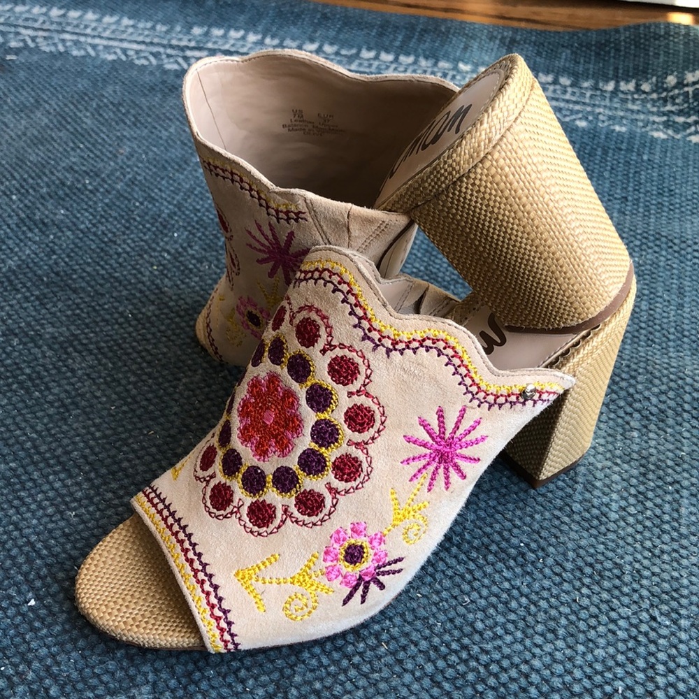 Sam Edelman Tan side mule size 7 - Picture 2 of 5